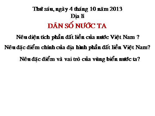 Bài 8. Dân số nước ta