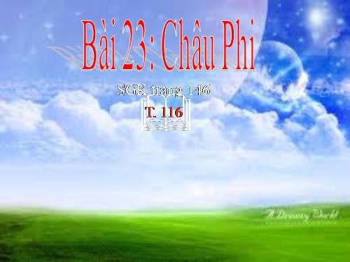 Bài 23. Châu Phi