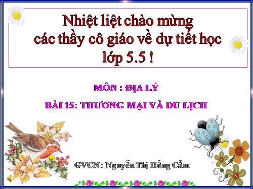 Bài 15. Thương mại và du lịch