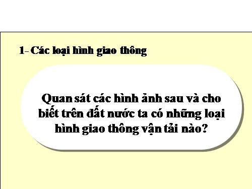 Bài 14. Giao thông vận tải