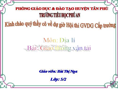 Bài 14. Giao thông vận tải