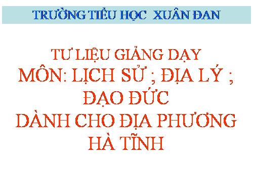 Tư liệu Hà Tĩnh