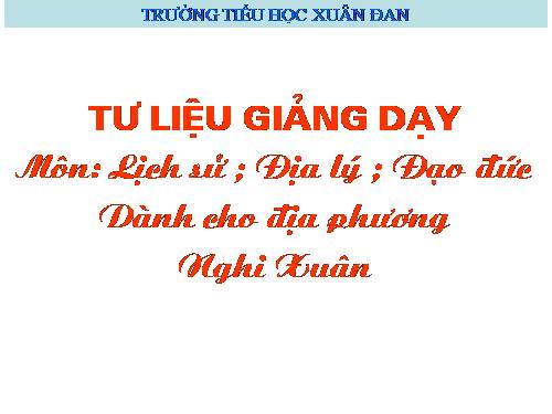 Tu lieu địa phuong