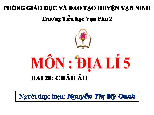 Bài 20. Châu Âu