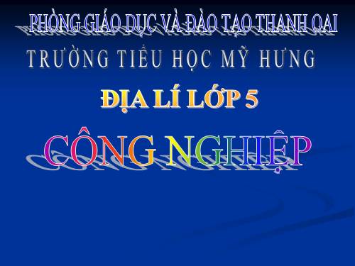 Bài 12. Công nghiệp