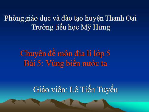 Bài 5. Vùng biển nước ta