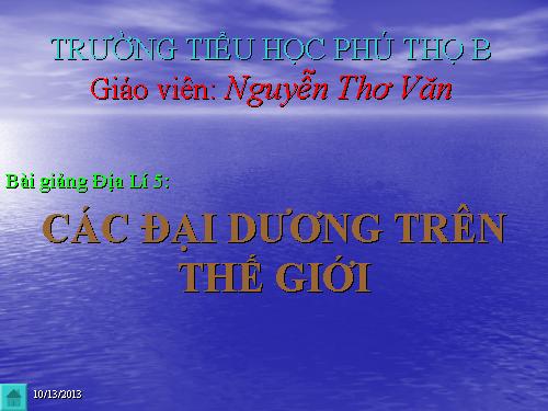 Bài 28. Các đại dương trên thế giới