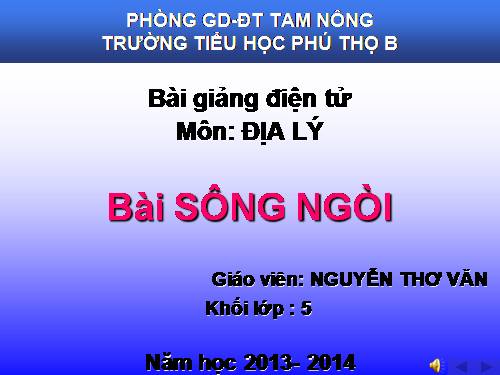 Bài 4. Sông ngòi