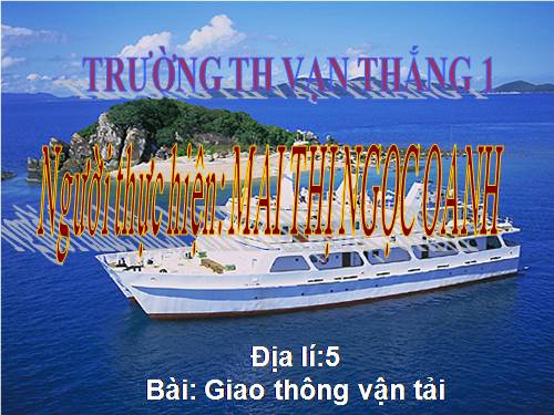 Bài 14. Giao thông vận tải