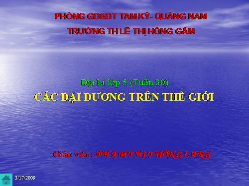 Bài 28. Các đại dương trên thế giới