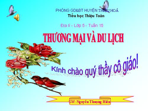 Bài 15. Thương mại và du lịch