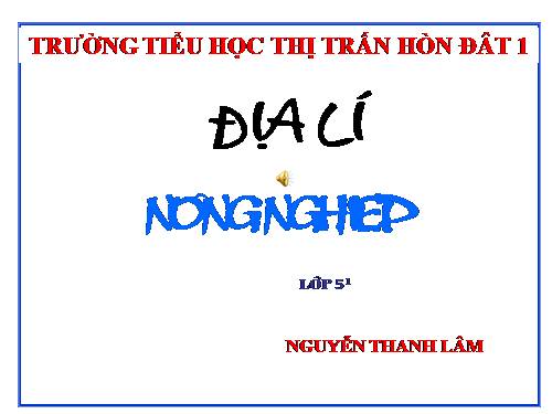 Bài 10. Nông nghiệp