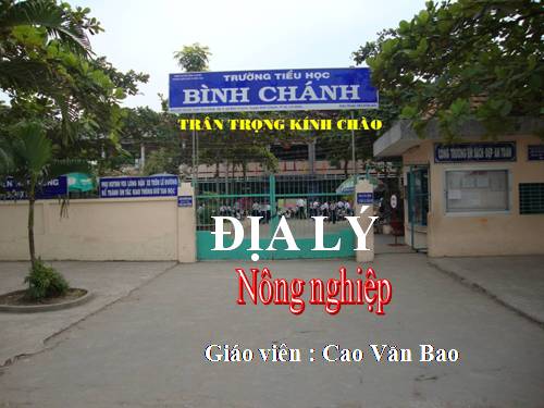 Bài 10. Nông nghiệp