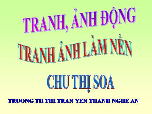 Anh động làm nền bài giảng