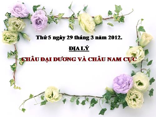 Bài 27. Châu Đại Dương và châu Nam Cực