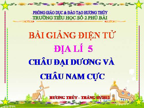 Bài 27. Châu Đại Dương và châu Nam Cực