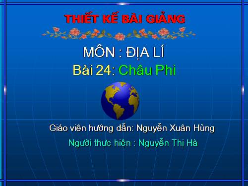 Bài 23. Châu Phi