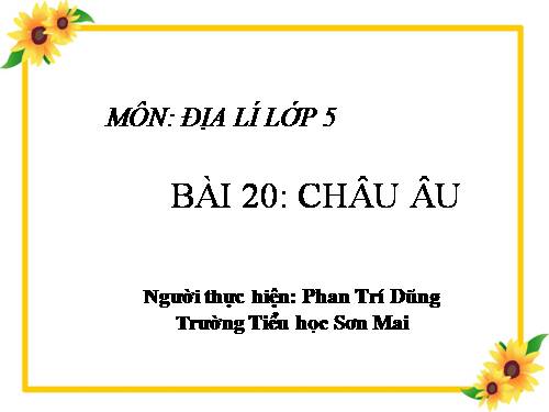 Bài 20. Châu Âu