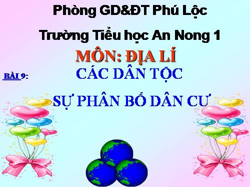 Bài 9. Các dân tộc, sự phân bố dân cư