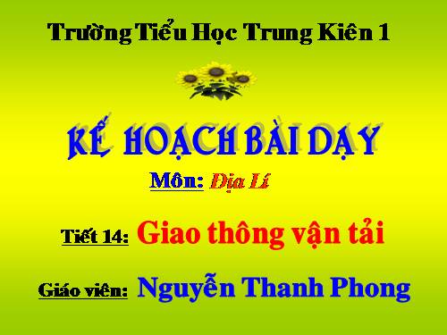 Bài 14. Giao thông vận tải