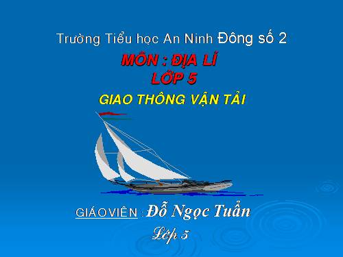 Bài 14. Giao thông vận tải