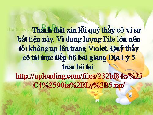 Địa Lý 5 - Trọn Bộ