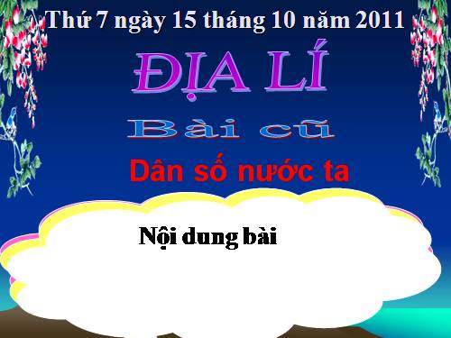 Bài 9. Các dân tộc, sự phân bố dân cư