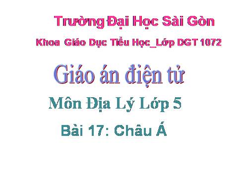 Bài 17. Châu Á