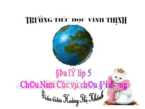 Bài 27. Châu Đại Dương và châu Nam Cực