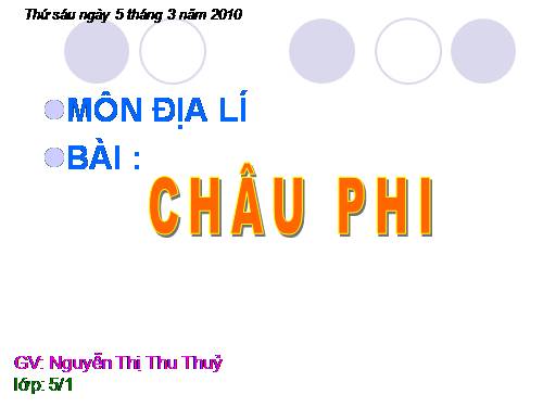 Bài 23. Châu Phi