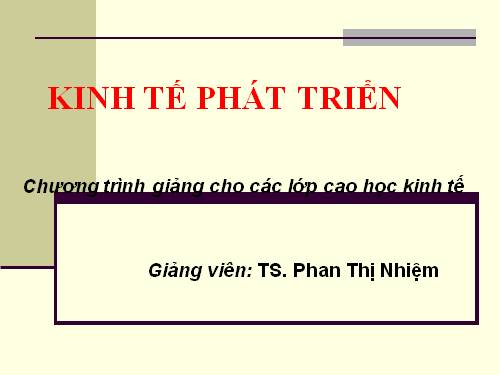 GD CD: STGT Kinh tế học