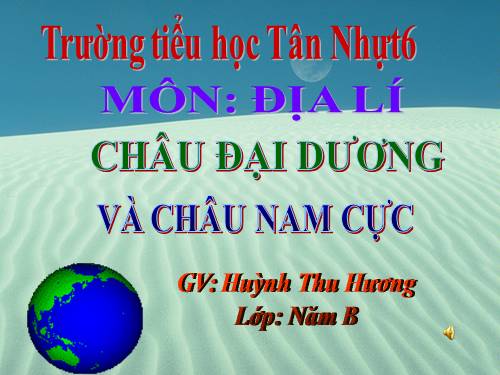 Bài 27. Châu Đại Dương và châu Nam Cực