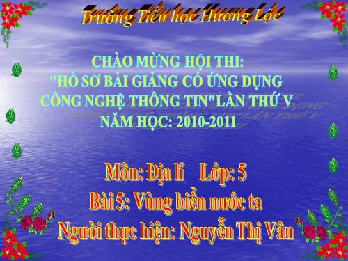 Bài 5. Vùng biển nước ta