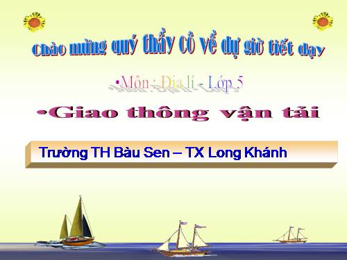 Bài 14. Giao thông vận tải