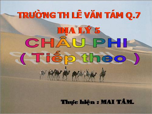 Bài 24. Châu Phi (tiếp theo)