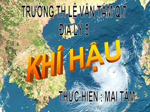 Bài 3. Khí hậu