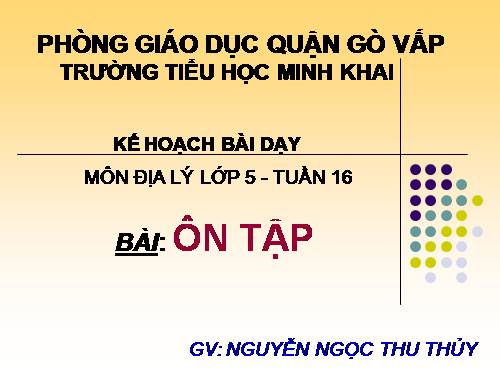 Bài 16. Ôn tập