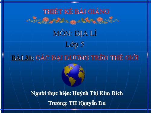 Bài 28. Các đại dương trên thế giới