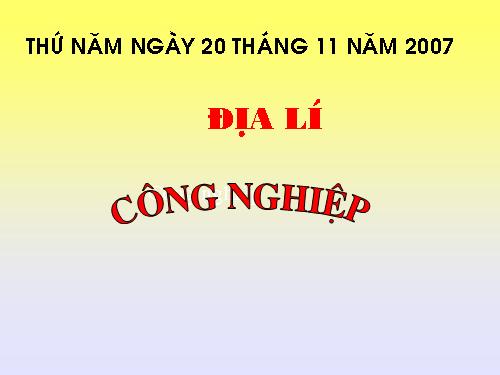 Bài 12. Công nghiệp