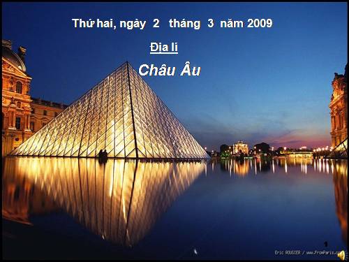 Bài 20. Châu Âu