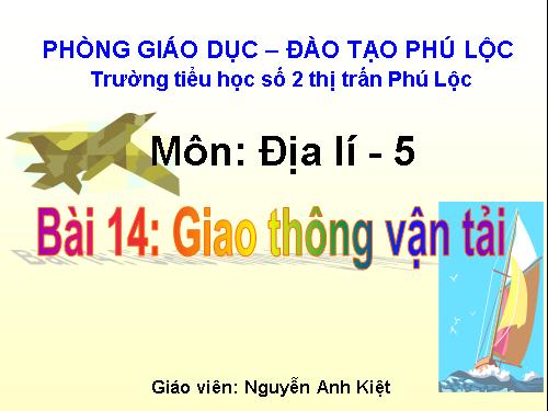 Bài 14. Giao thông vận tải