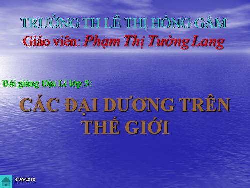 Bài 28. Các đại dương trên thế giới