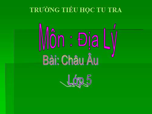 Bài 20. Châu Âu