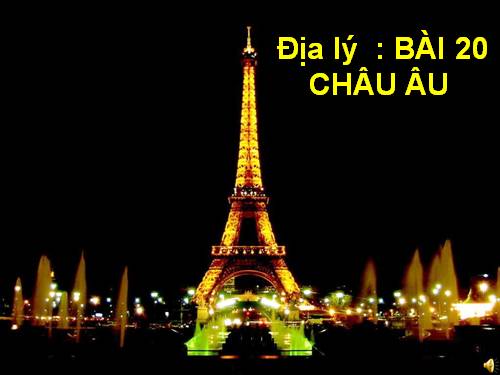 Bài 20. Châu Âu