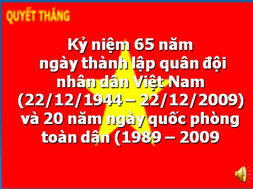 Kỷ niệm 65 năm thành lập Quân đội nhân dân Việt nam