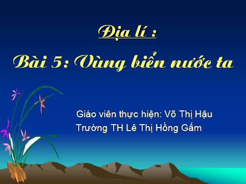 Bài 5. Vùng biển nước ta