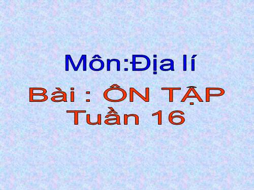 Bài 16. Ôn tập