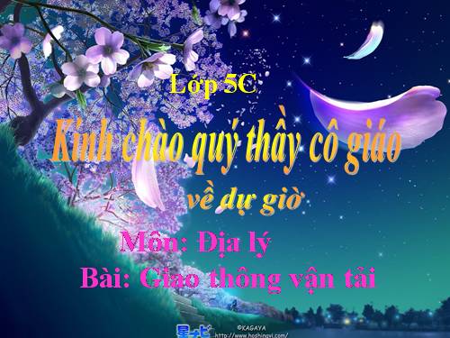 Bài 14. Giao thông vận tải