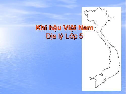 Bài 3. Khí hậu