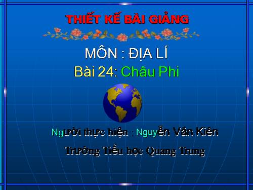 Bài 23. Châu Phi